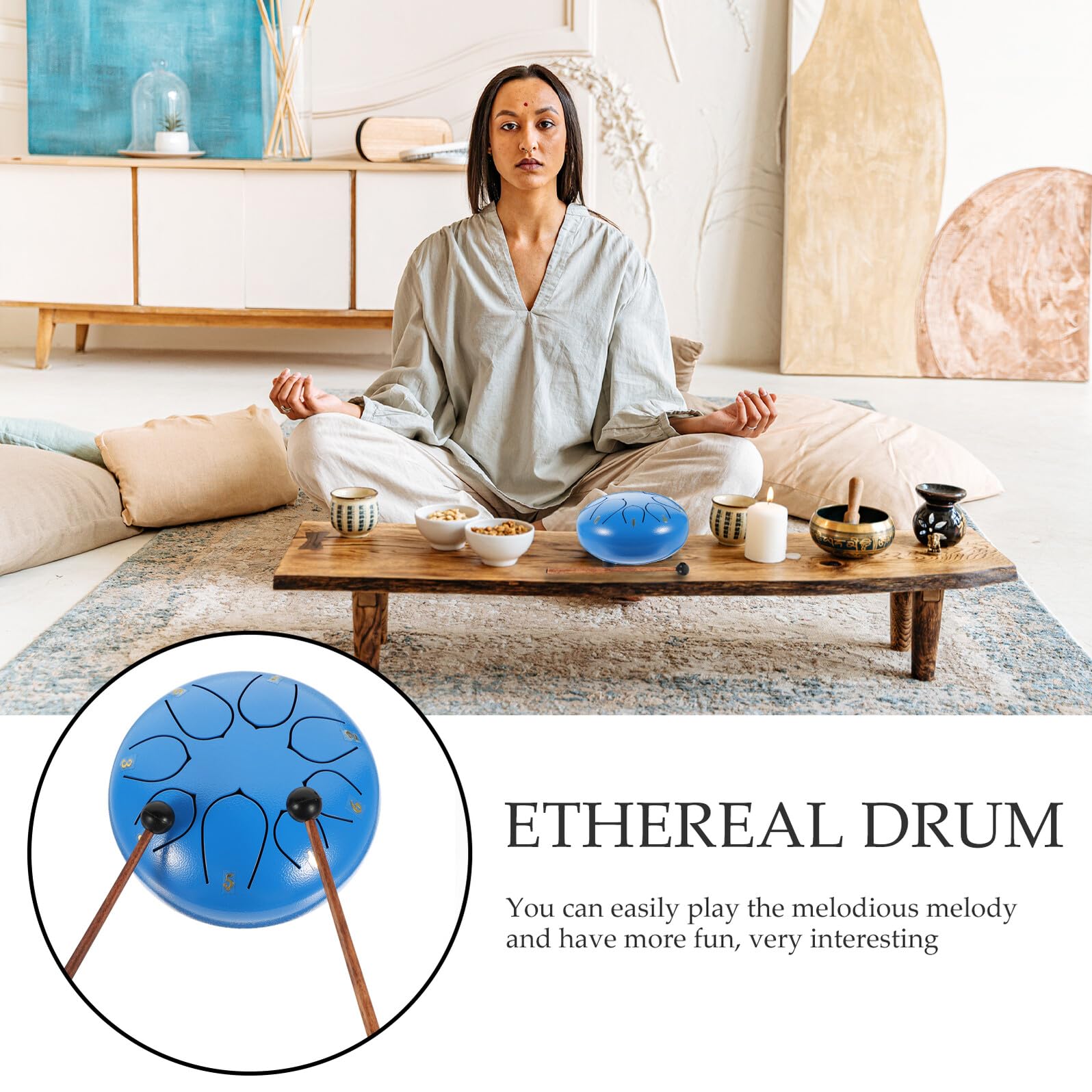 Toddmomy Lengüeta Instrumento de Percusión Etéreo de Mano para Adultos Kit de Creativo de Lengüetas Duradero para Practicar Casa o Escenario
