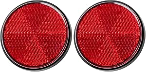 Amazon.com: Geuxe 2pcs Round Red Reflector Universal for Motorcycle ATV ...