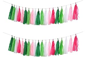 Mefuny Pink and Green Decorations Dazzling Party