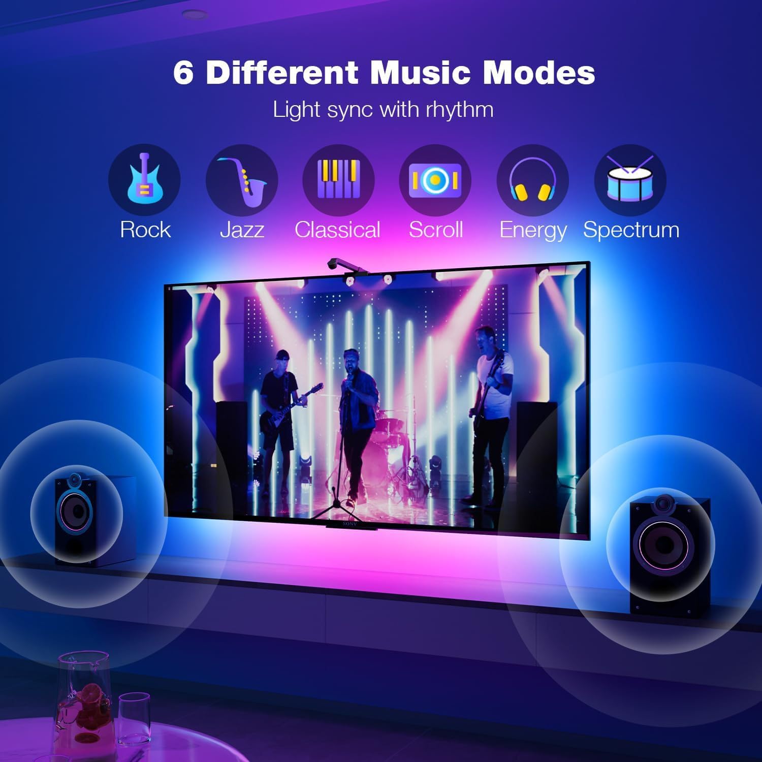 Barre De Rétroéclairage TV Govee H6097 Lite 3.0 Avec Caméra Et WiFi - Pour TV 40-50 Pouces