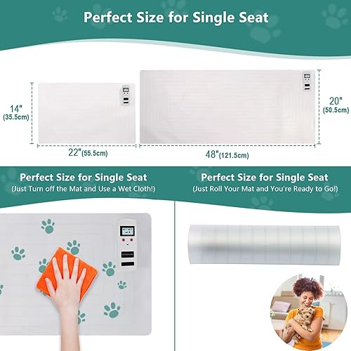 Miniatura 14 de SEERWAY Scat - Alfombrilla de choque para mascotas, 2 piezas en diferentes tamaños, almohadillas de choque para perros y gatos para entrenamiento