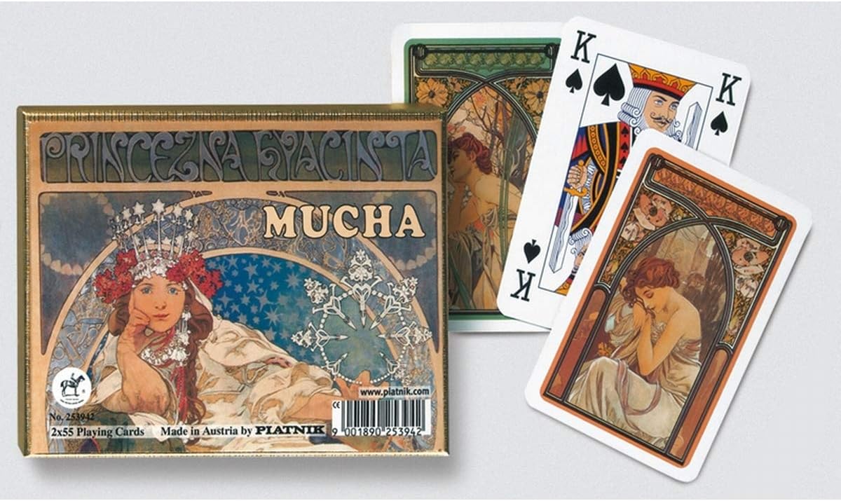 Piatnik 2539 "Mucha - Hyacinta Card Game (2 x 55-Piece)