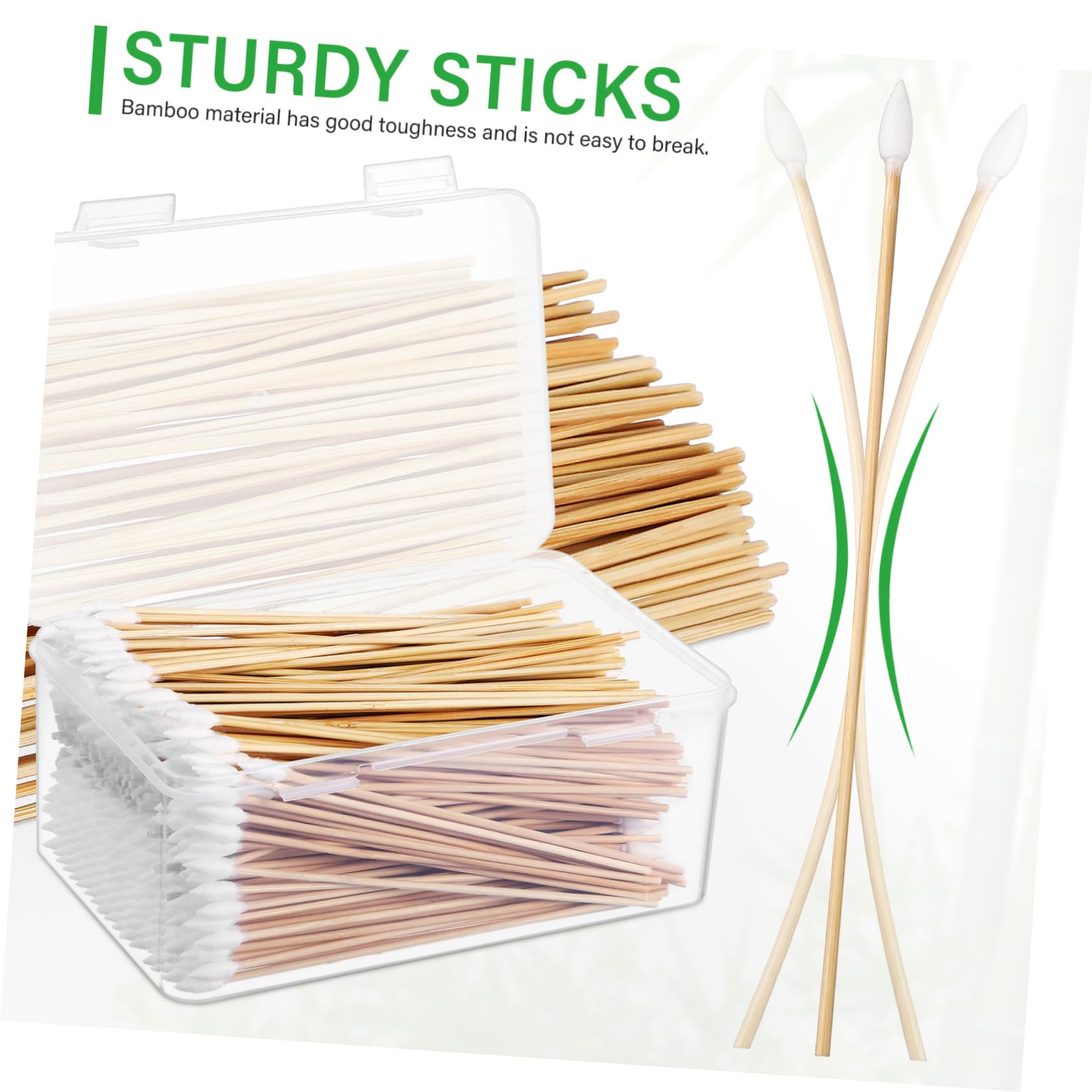 Palillos Aplicadores De Maquillaje Hisopos De Algodón Para Oídos Hisopos Limpiadores Para Fines Cosméticos Puntas Para Baño Uñas De Oídos Puntas Para Remover 500 piezas*4