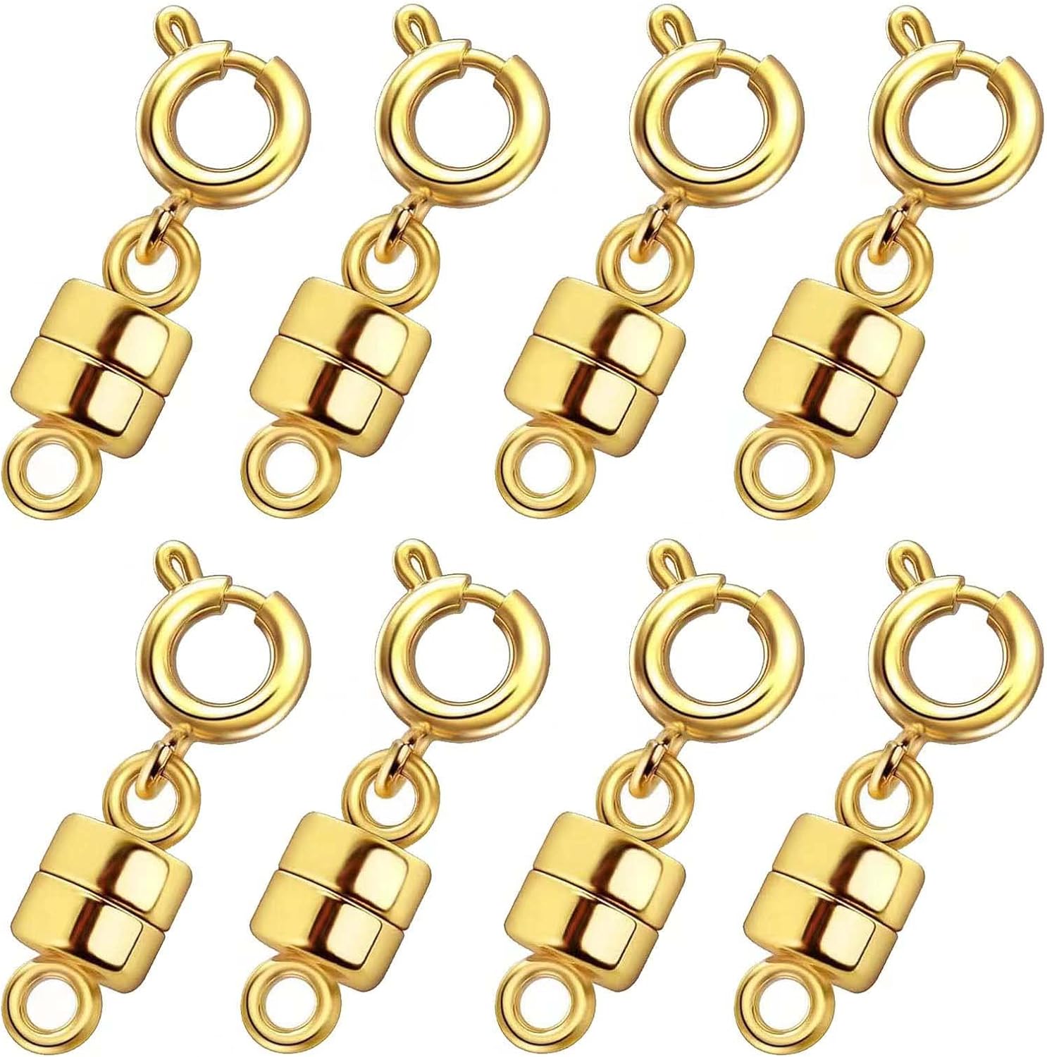 Magnetic Necklace Clasps and Closures 18K Gold and Silver Plated Bracelet Converter Clasp,Suitable for Necklaces Chain Extender