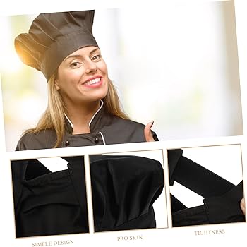 5 Pcs Chef Hat, Chefs Hats For Adults With Heads Around 52cm