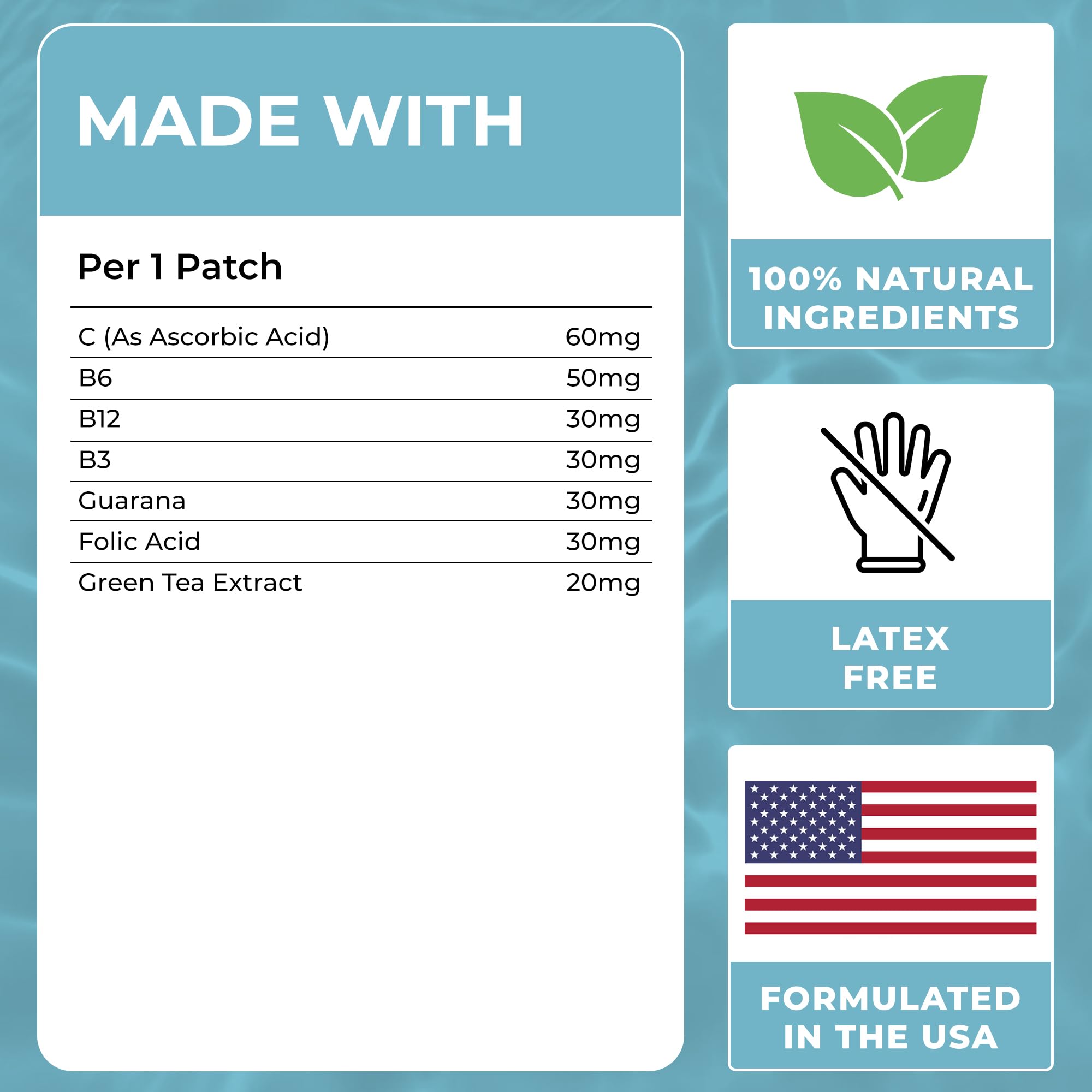 B12 Firming Patches (Pack of 60) - 100% Natural Patch for Women and Men — Amazon image 2