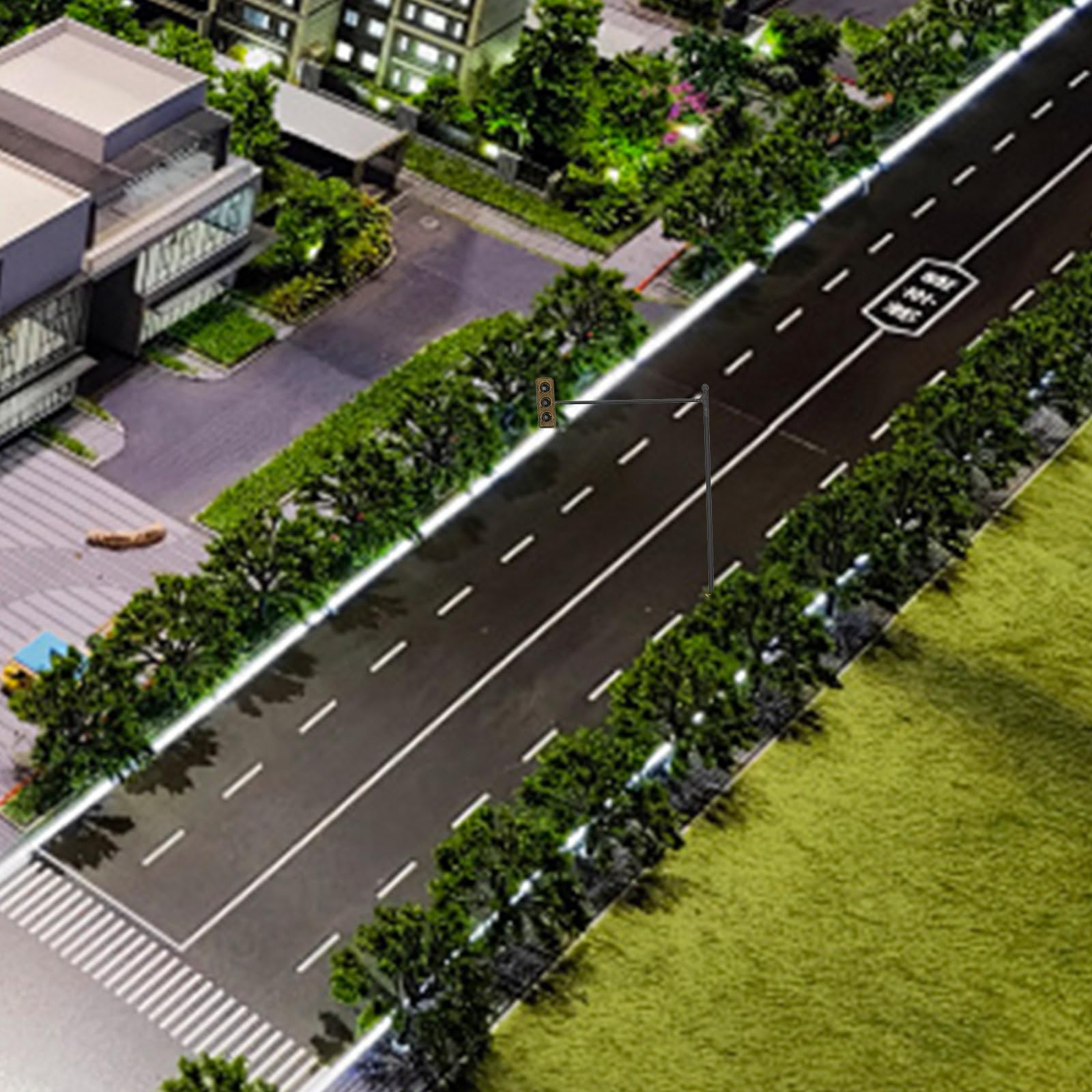 VILLCASE Model Train Traffic Light Railroad Mini Signal Light Micro Landscape Light Architectural Model for DIY Sand Table Dollhouse Decoration