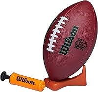 Wilson NFL Ignition Gen Green Junior Football - Eco Sugar Cane Liner, Wide Laces, Pump & Tee - Brown