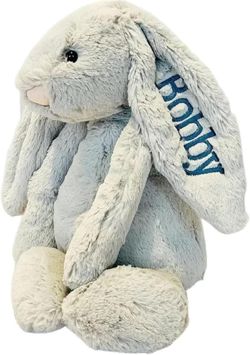 Embroidered Bunny,Embroidered Bunny Easter Gifts for Baby,Personalized Baby Gifts Bunny Doll Easter Gift,Easter Basket Stuffers,Personalized Rabbit,Bunny Doll, Newborn Baby Gift
