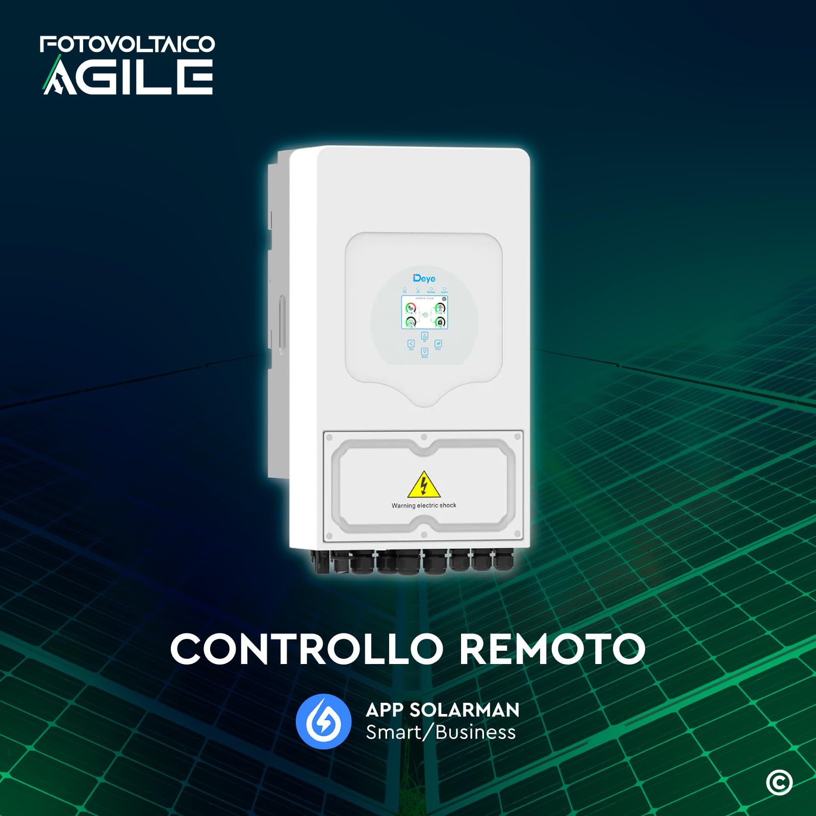 KIT Inverter Ibrido Deye 3,6 kW + Batteria 5,12 kWh - Certificato CEI 0-21 - Funzione Backup - Impianto a isola oppure ongrid