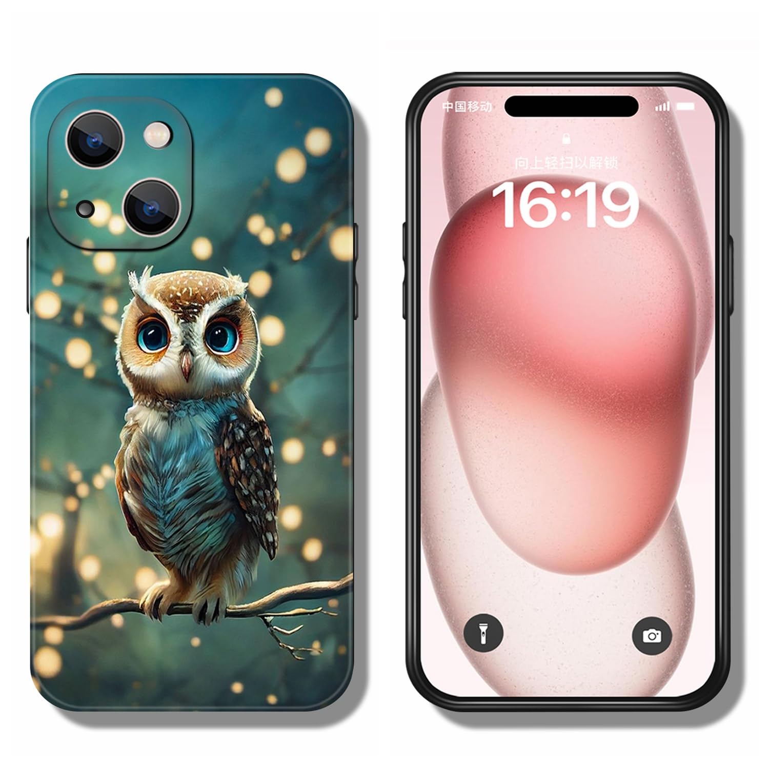 IPhone 11 Hülle Mit Eulen-Baum Motiv – Weiche TPU Silikonhülle In Schwarz