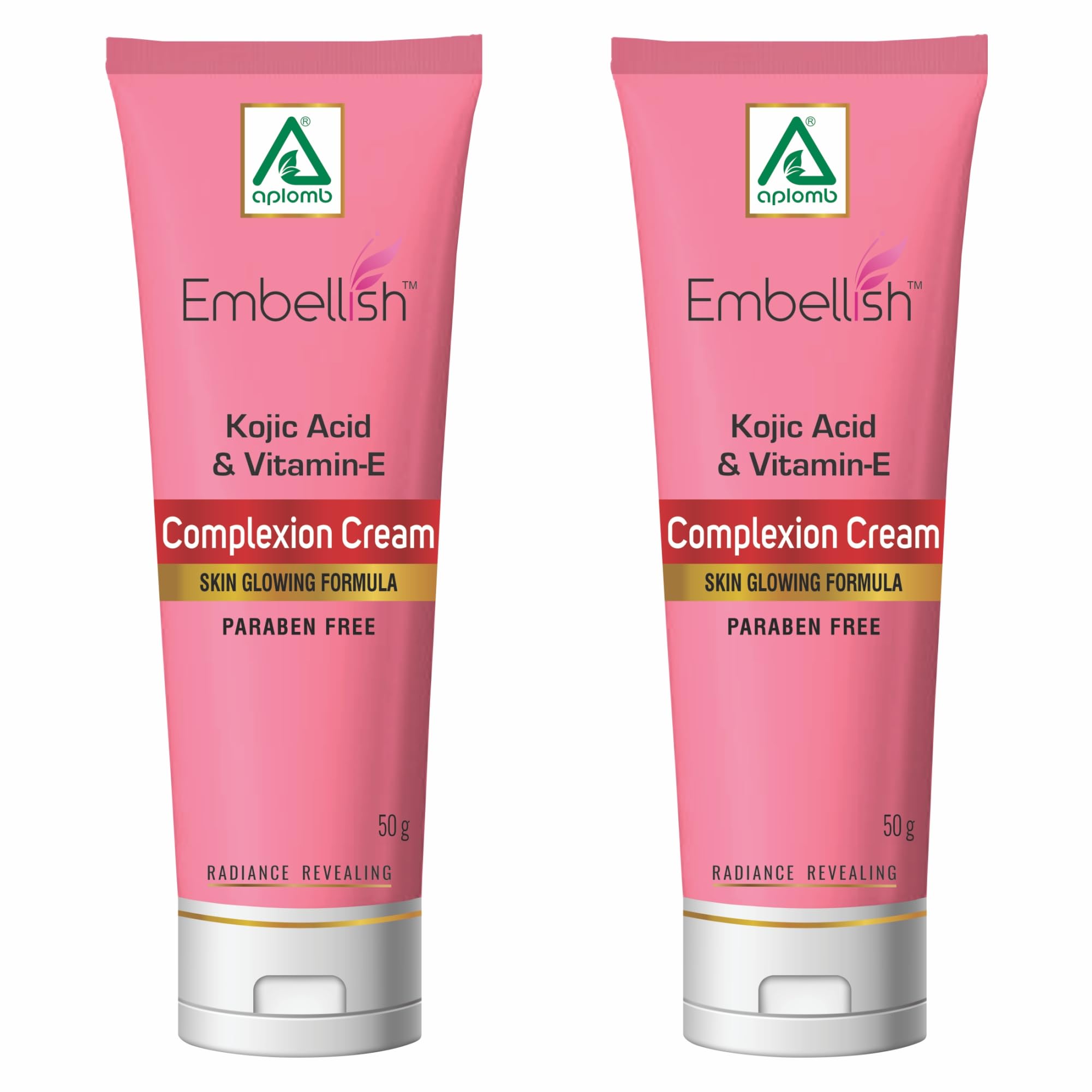 APLOMB Embellish Complexion Care Face Cream Perfectly Blend of Alovera , Kojic Acid And Vitamin E For Hydrated Even toned and Radiant Skin Dry to Combination Skin (Pack Of 2) 50gm each