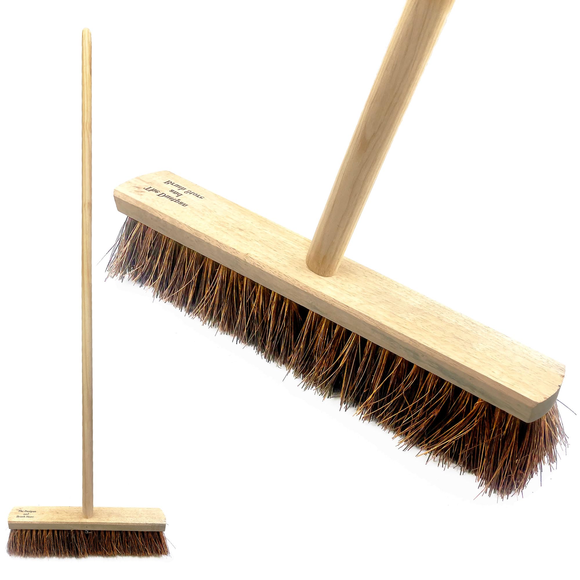 Tdbs The Dustpan And Brush Store Inch Bassine Broom Inch Yard Brush Heavy Duty Outdoor Broom With Bassine Bristles, Garden Brush And Outdoor Heavy Duty, 120Cm Broom Handle Size 18