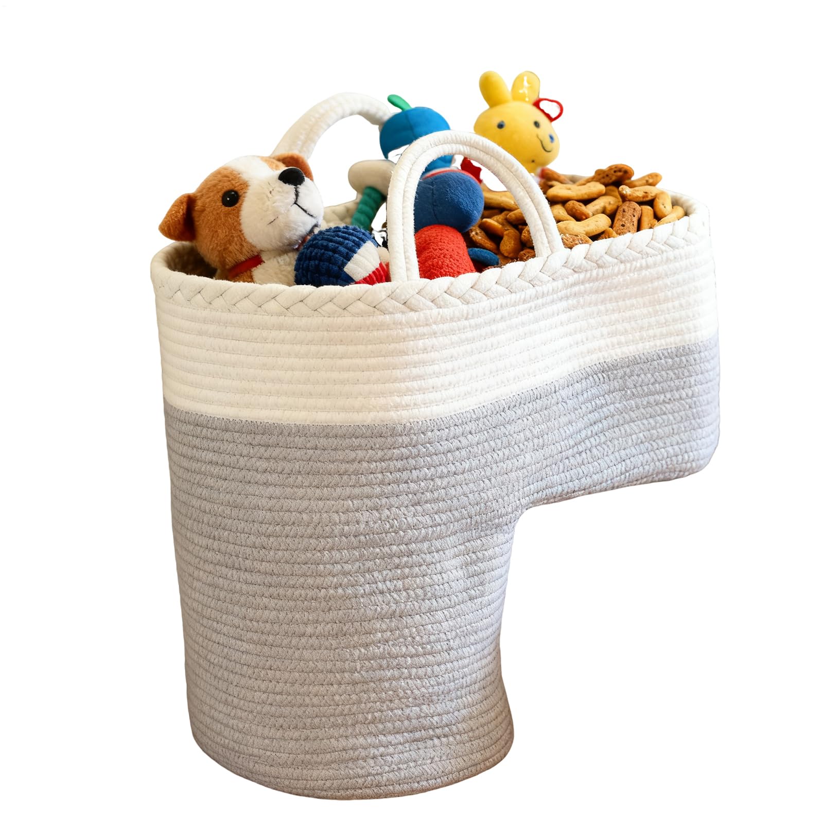 Panier d'escalier tissé pliable portable pour rangement linge et outils