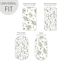 Vista 131 de Juego de 2 sábanas elásticas ultra suaves para moisés, ajuste universal para moisés, cesta de moisés, colchón rectangular ovalado, seguro y cómodo