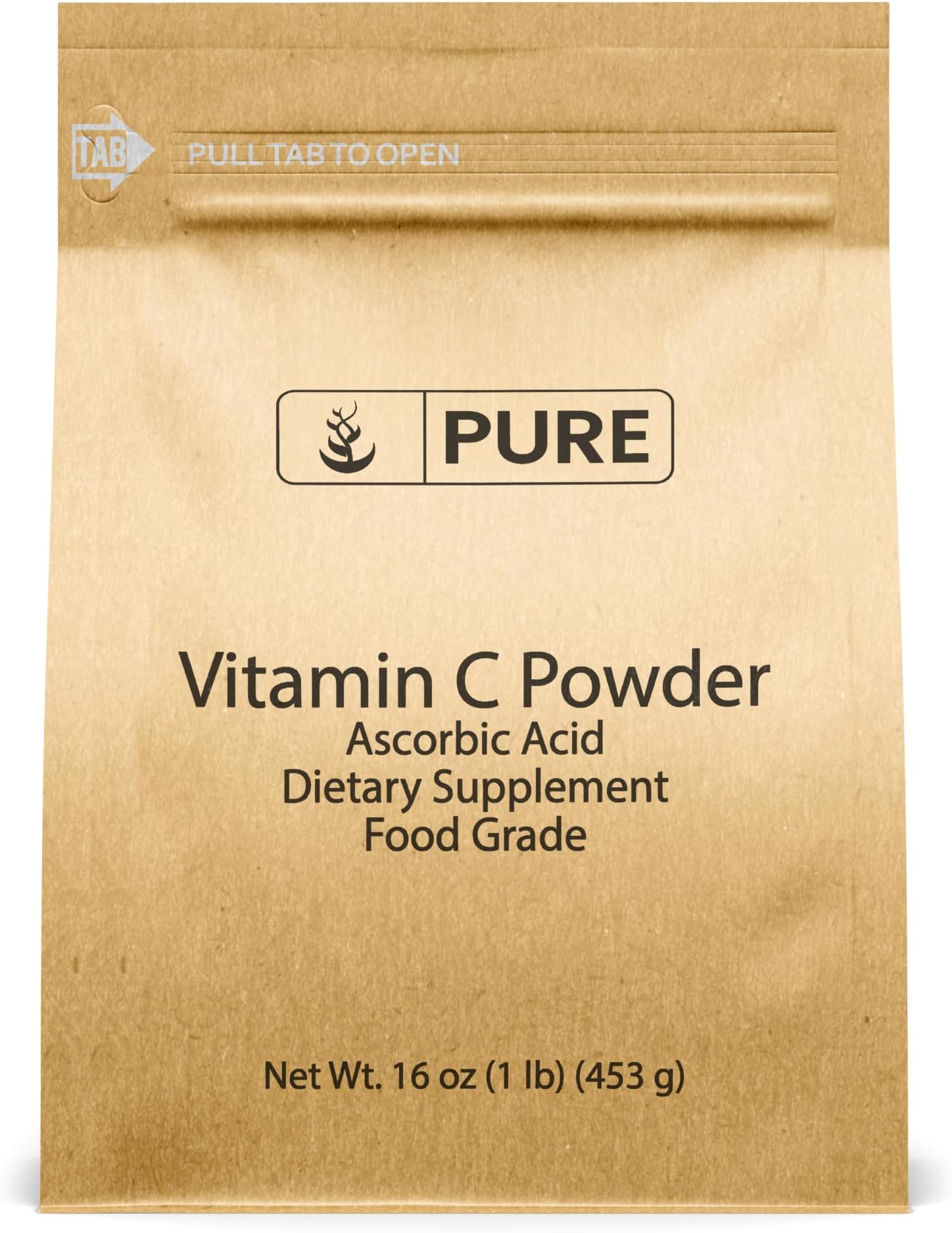 PURE ORIGINAL INGREDIENTS Vitamin C Powder (1 lb) Ascorbic Acid, Non GMO, Dietary Supplement