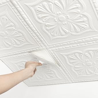 Ceiling Tiles Peel and Stick, 32 Pcs Ceiling Tiles Foam
