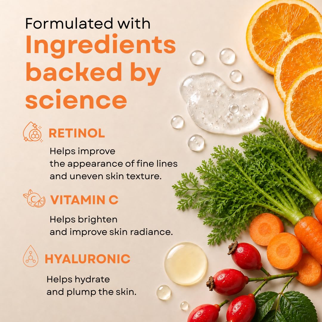 Oferta wprowadzająca – serum z retinolem do twarzy – serum do twarzy z witaminą C z kwasem hialuronowym do twarzy, serum przeciwstarzeniowe z retinolem, serum z witaminą C do twarzy, świecące serum do