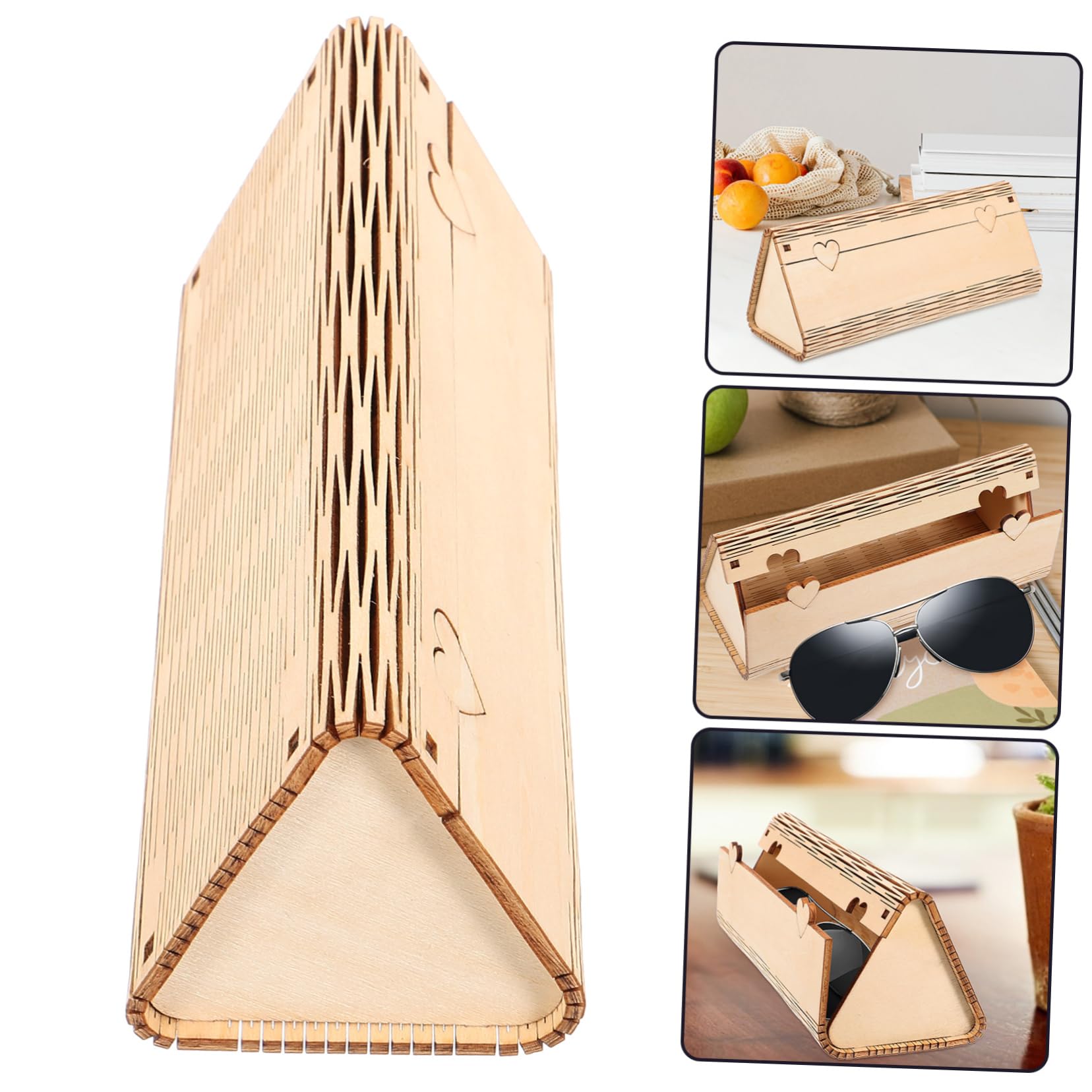 FRCOLOR Custodia Per Occhiali Alla Moda In Legno Custodia Per Occhiali Da Sole Cava Organizer Per Occhiali Da Sole Custodia Per Occhiali Da Viaggio