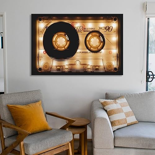 Miniatura 6 de Retro Cassette Canvas Decor, Canvas Gift, Oversized Wall Art, Shining Audio Cassette, Modern Canvas Wall Art Decor Poster Canvas Poster Wall Art