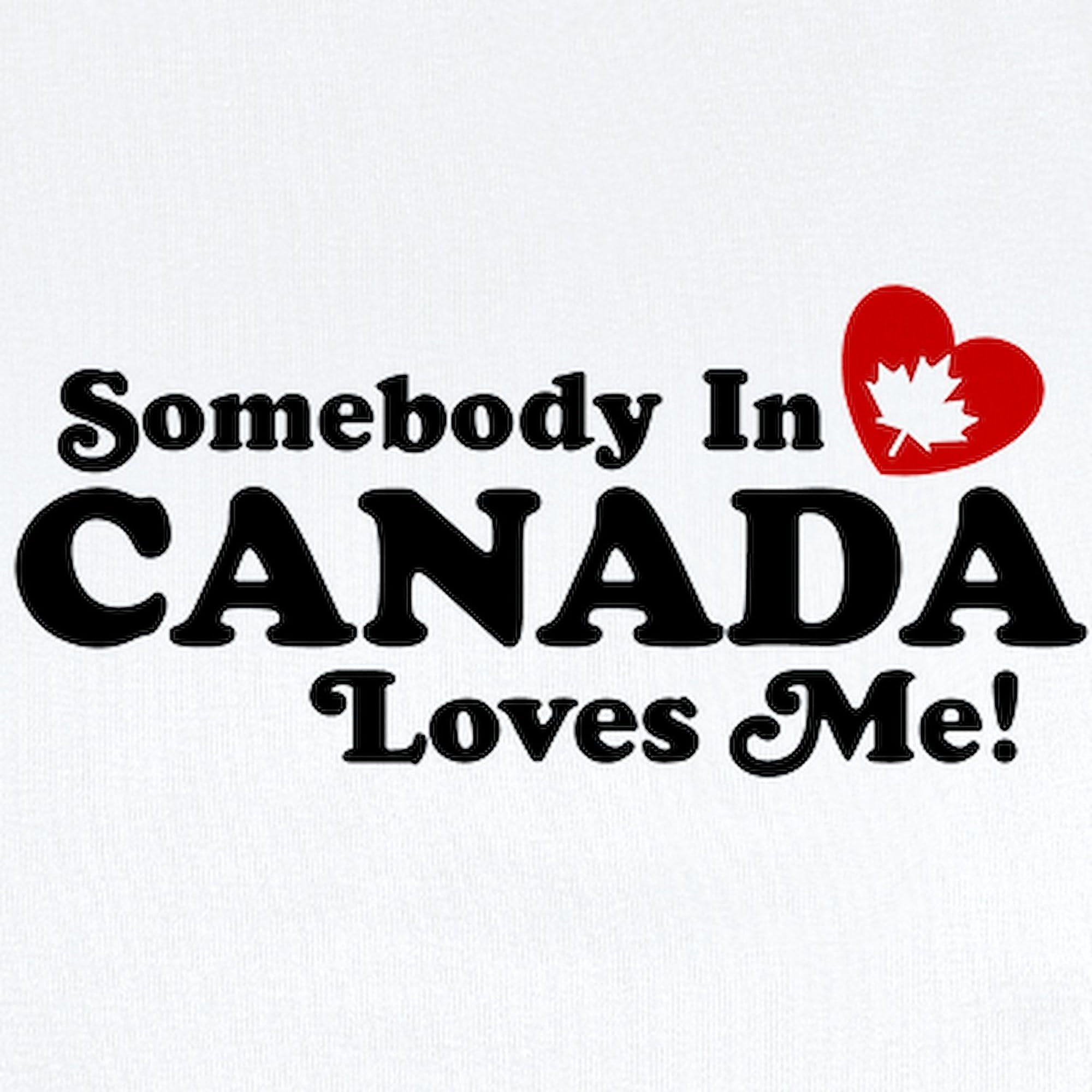 CafePress Somebody in Canada Loves Me Infant Bodysuit Cute Infant Bodysuit Baby Romper Cloud White