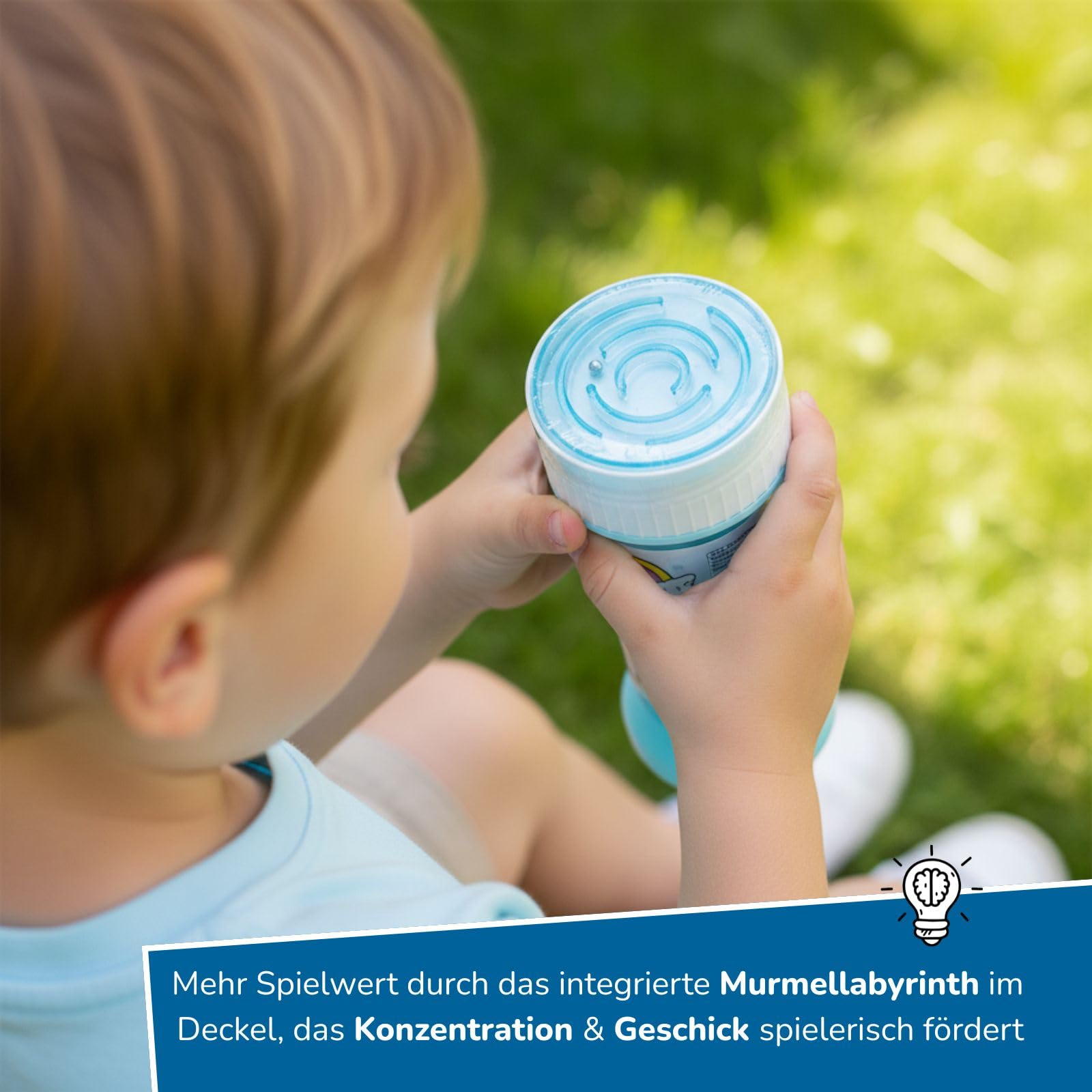 alldoro 63073 Bubble Fun Bulles de Savon, 24 pièces par boîte, 55 ML de Solution savonneuse, pour Enfants à partir de 36 Mois & Adultes, Multicolore