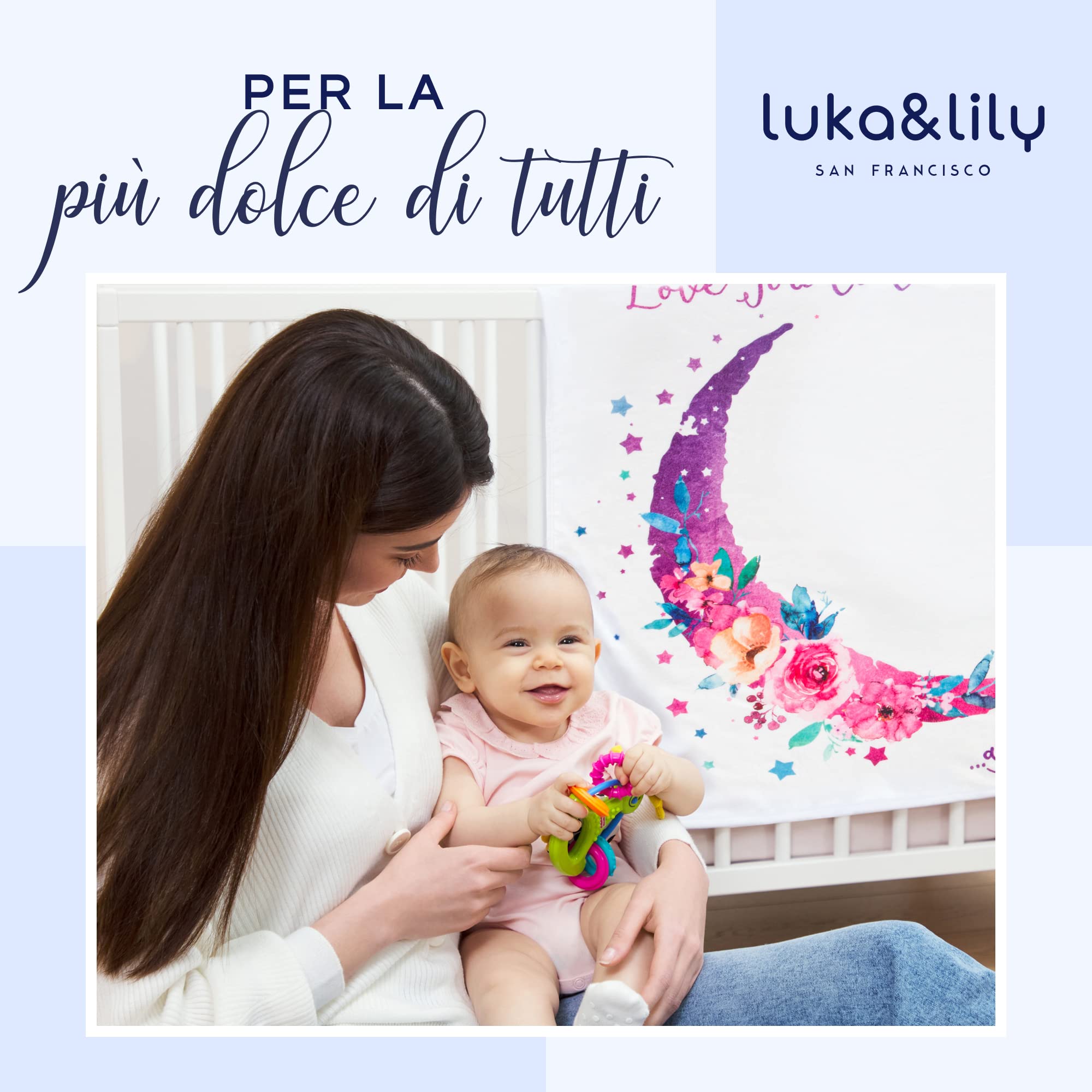 Luka&Lily Coperta Mesi Neonata Femmina - 150cm x 100cm Copertina Neonato per Bambine - Tappeto Mesi Neonato - Regali per Neonati Baby Shower