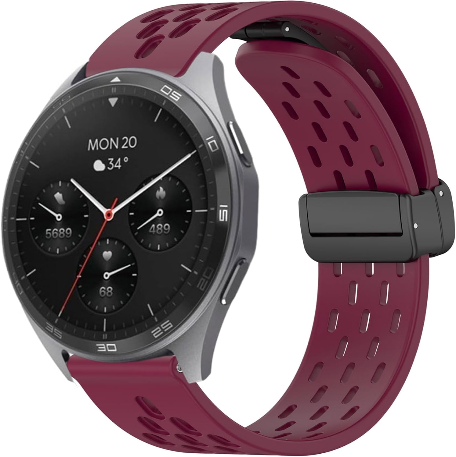 Edelstahl Armband 22mm - Metall Uhrband Kompatibel Mit Hama Smartwatch, Verstellbar