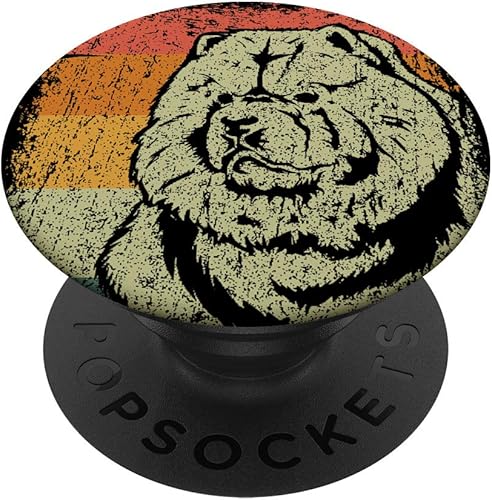 Retro Chow Chow perro regalo Vintage Chow Chow PopSockets agarre y soporte para teléfonos y tabletas