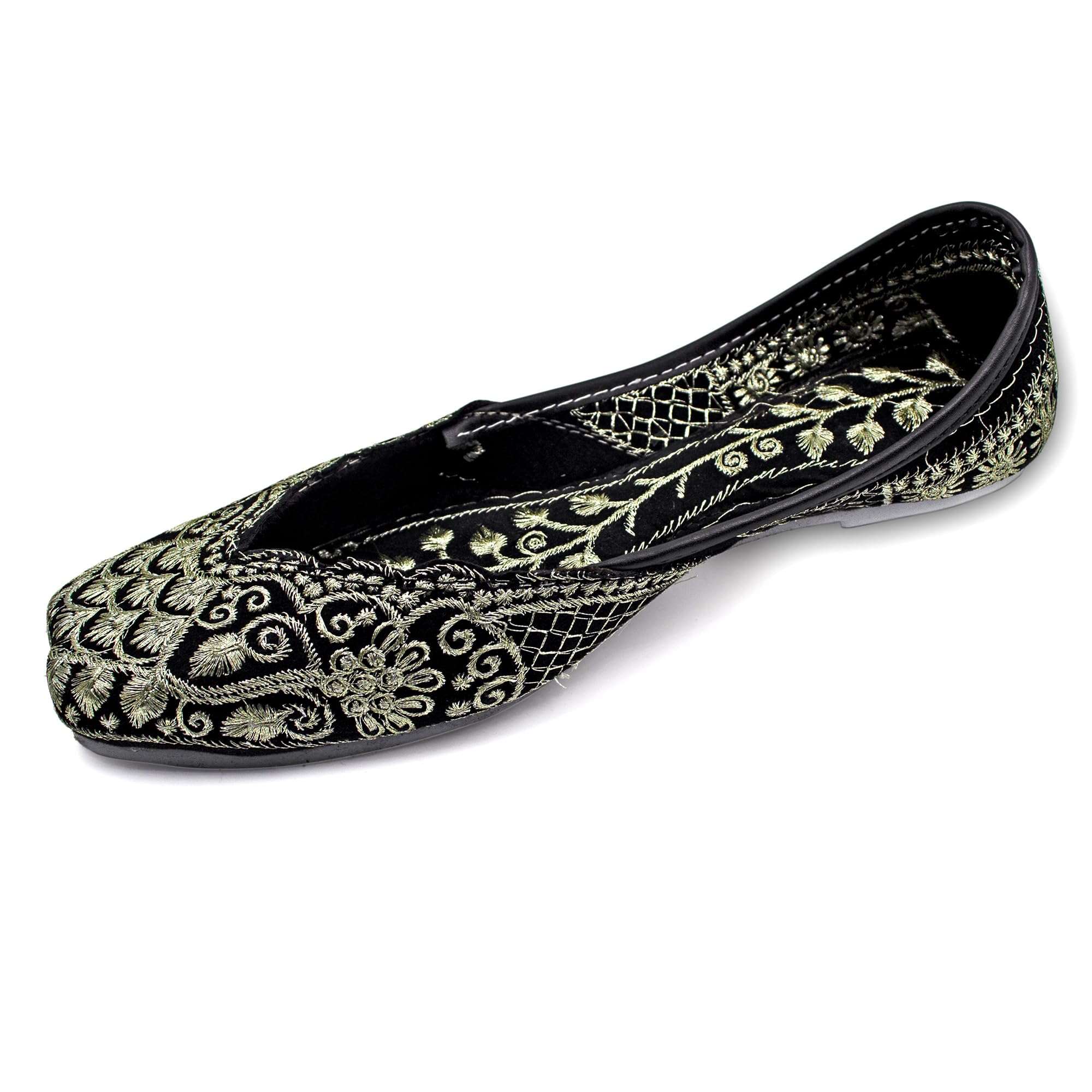 Chandrakala Bridal Mojaris for Women Flats Punjabi Jutti Ethnic Flats,(WF140-P)