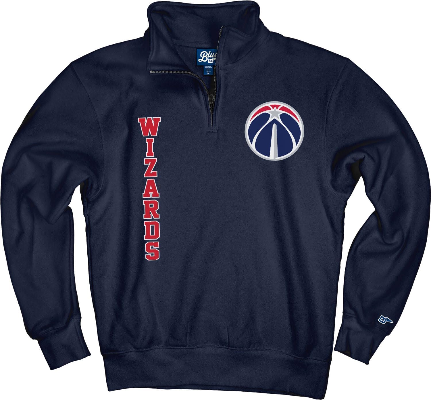 Blue 84 NBA unisex-adult Nba Officially Licensed Quarter Zip Sweatshirt Slam Dunk Team Color