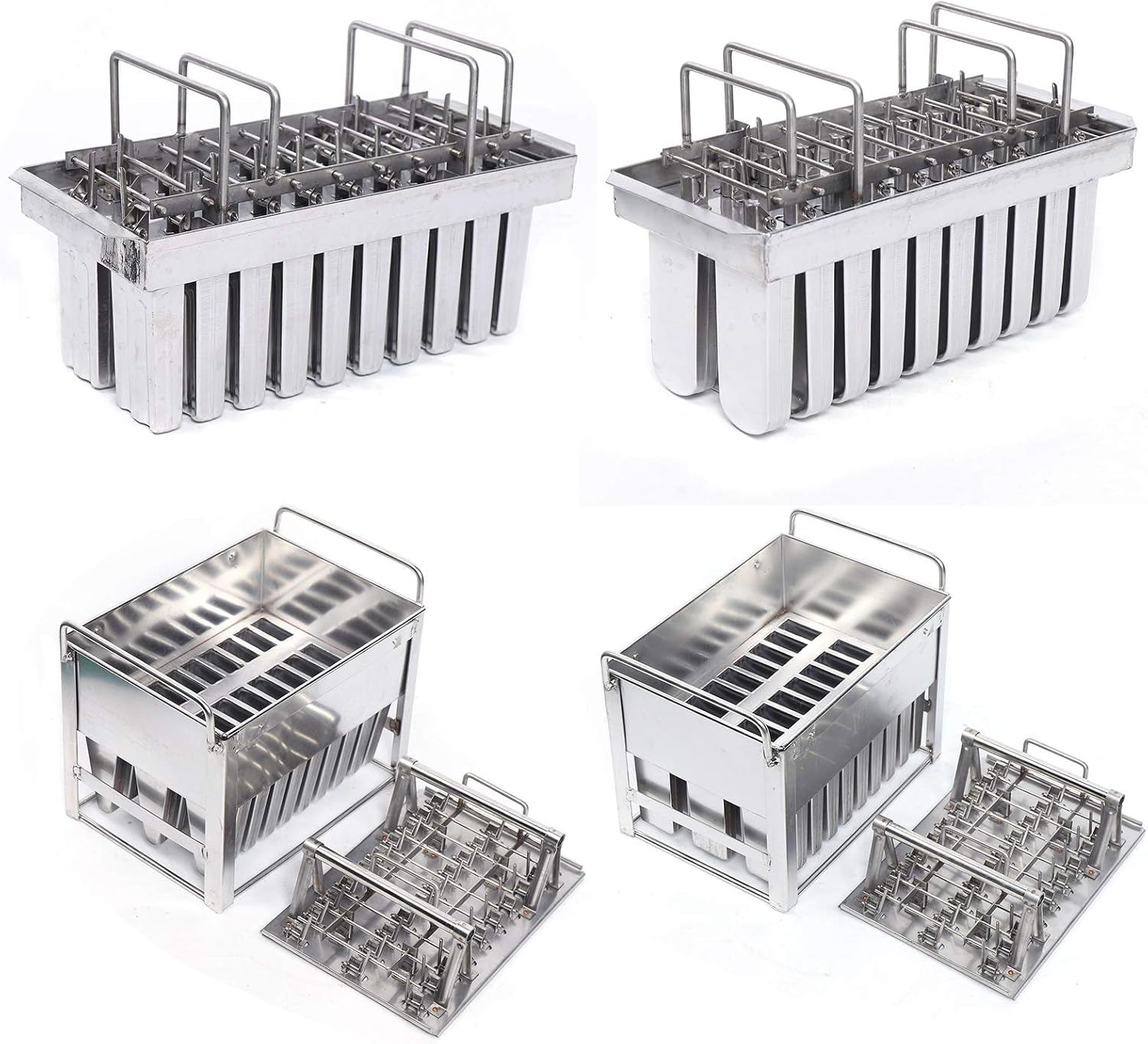 30 Pcs Stainless Steel Ice Cream Pop Molds, Commercial Pop Mould Frozen Maker Ice-Pop Mould