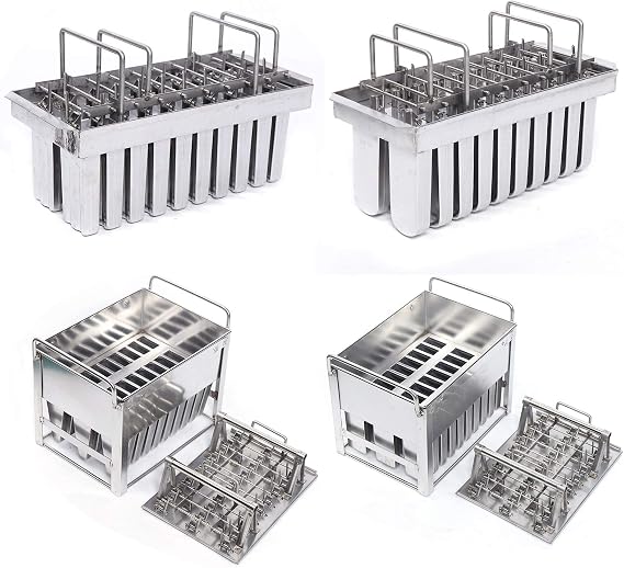 20 Pcs Stainless Steel Ice Cream Pop Molds, Commercial Pop Mould Frozen Maker Ice-Pop Mould