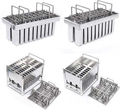 20 Pcs Stainless Steel Ice Cream Pop Molds, Commercial Pop Mould Frozen Maker Ice-Pop Mould