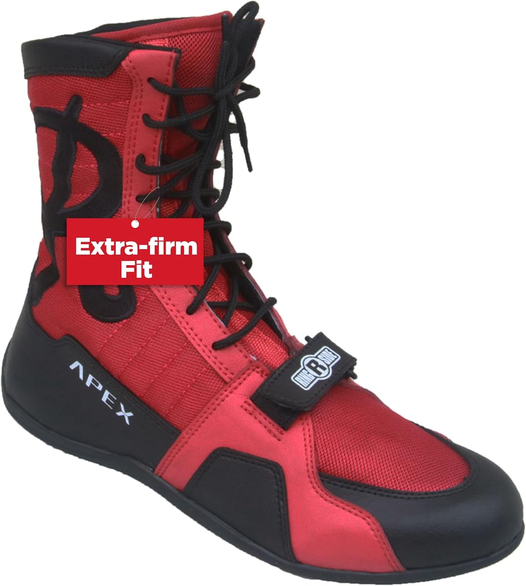 Ringside Apex Elite Zapatos de Boxeo - Zapatos de Tobillo Altos de Cuero Sintético para Hombres y Mujeres, Boxeo, Lucha Libre, Entrenamiento, Competición, (2-13)
