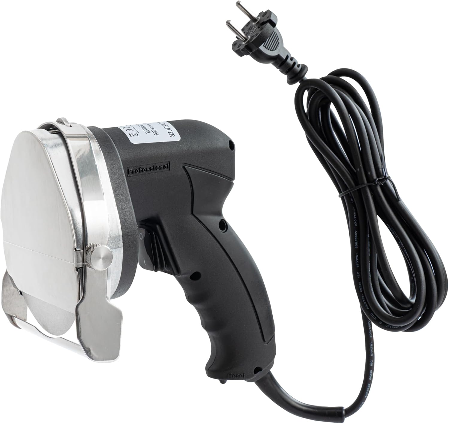 Restaurantware - Hi Tek 9.1 x 7.1 x 10.4 Inch Shawarma Cutter, 1 Electric Gyro Slicer - Adjustable Thickness of 0-8 MM, 8W, Stainless Steel Gyro Cutter For Shawarma, 2 Blades Included.