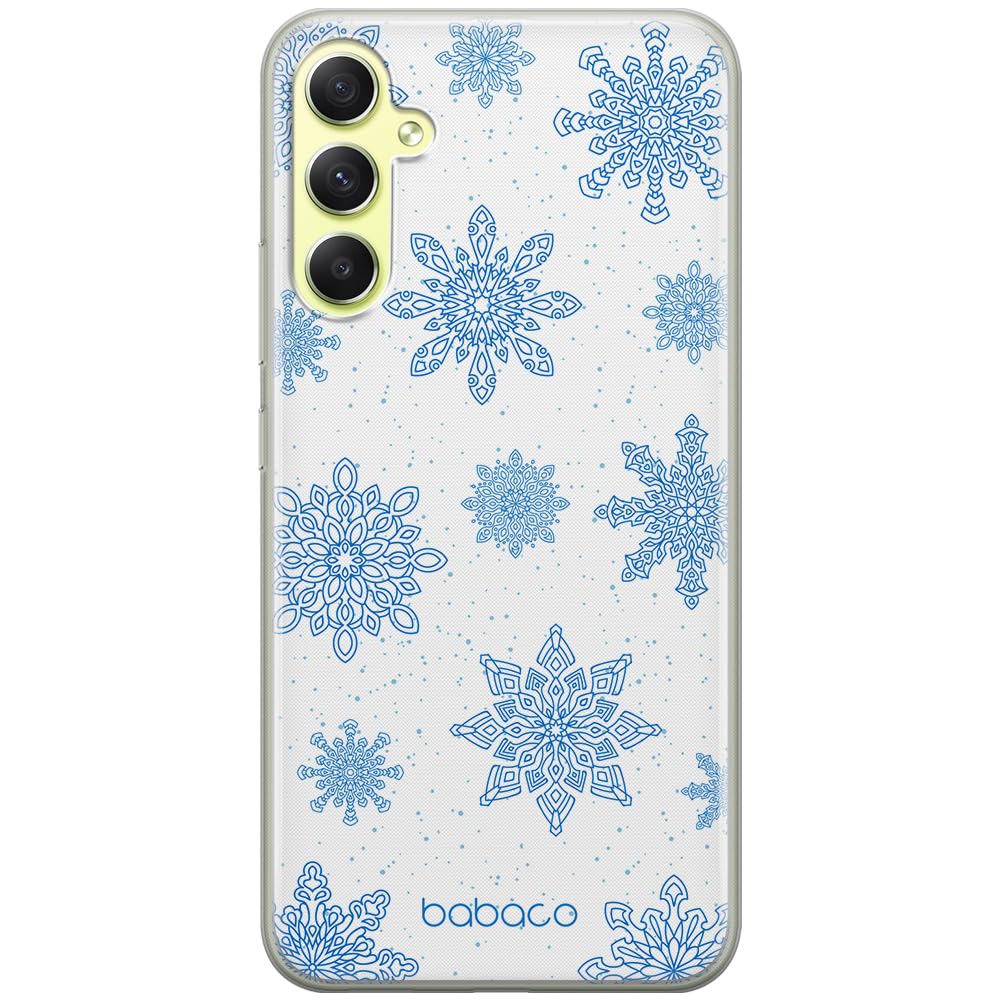 Babaco ERT Group Handyhülle für Samsung A34 5G Original und offiziell Lizenziertes Muster Winter 004 optimal an die Form des Handy angepasst, hülle aus TPU