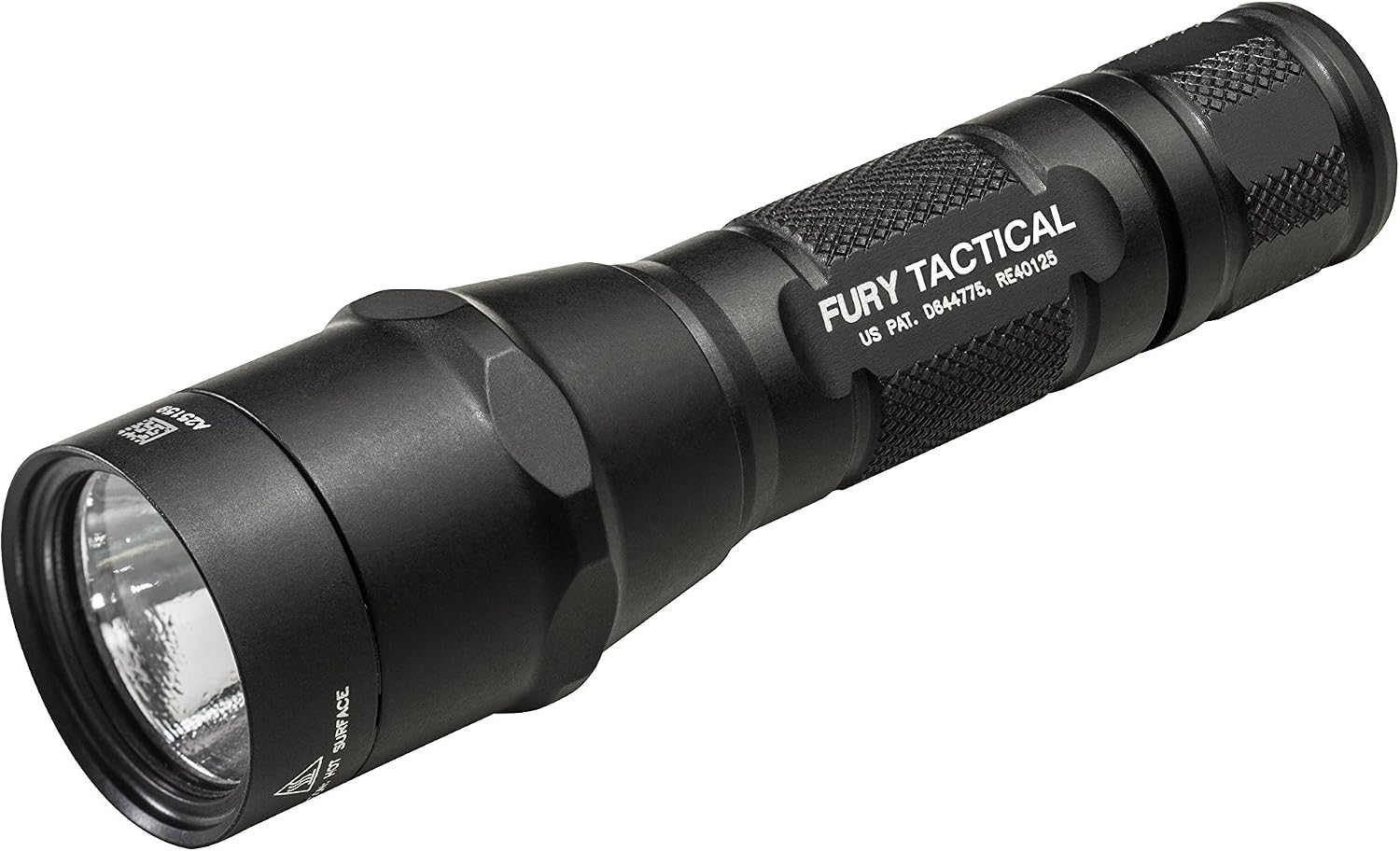 SureFire P2X Fury Tactical Single-Output LED Flashlight with anodizded aluminum body, Black