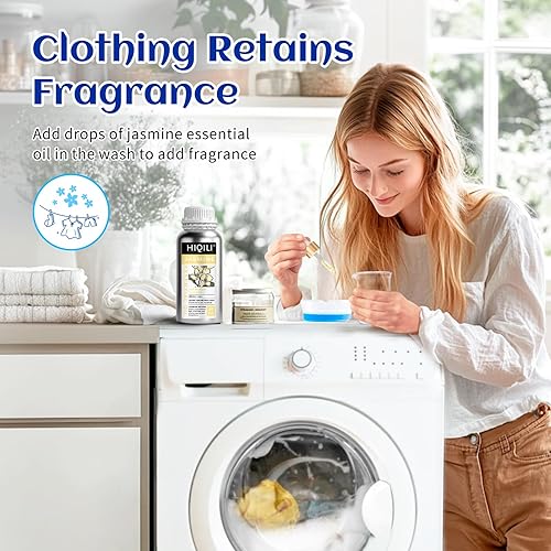 Miniatura 4 de HIQILI Aceite esencial de jazmín de 16 onzas líquidas, 100% puro y natural para difusor, cabello, piel, fabricación de perfumes, 16.9 fl oz