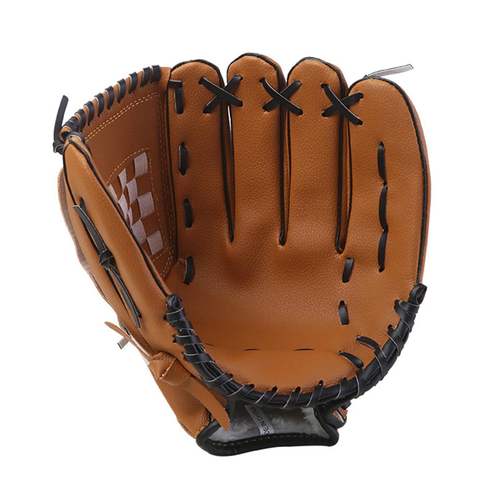 Gant de Baseball Cuir PU pour Jeunes, Main Gauche, Poche Profonde, Points Renforcés