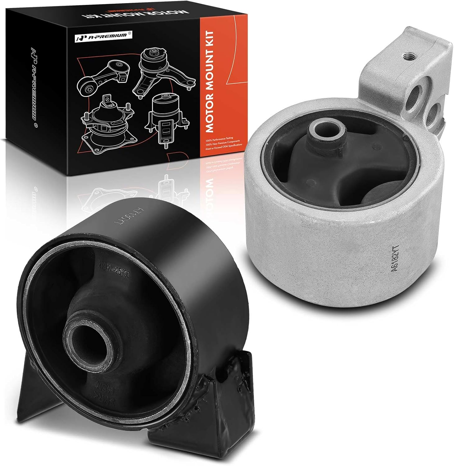 A-Premium Engine Motor Mount Kit Compatible with Hyundai Accent 2003 2004 2005 1.6L, Automatic Transmission, 2-PC Set, Replace# 2181025120