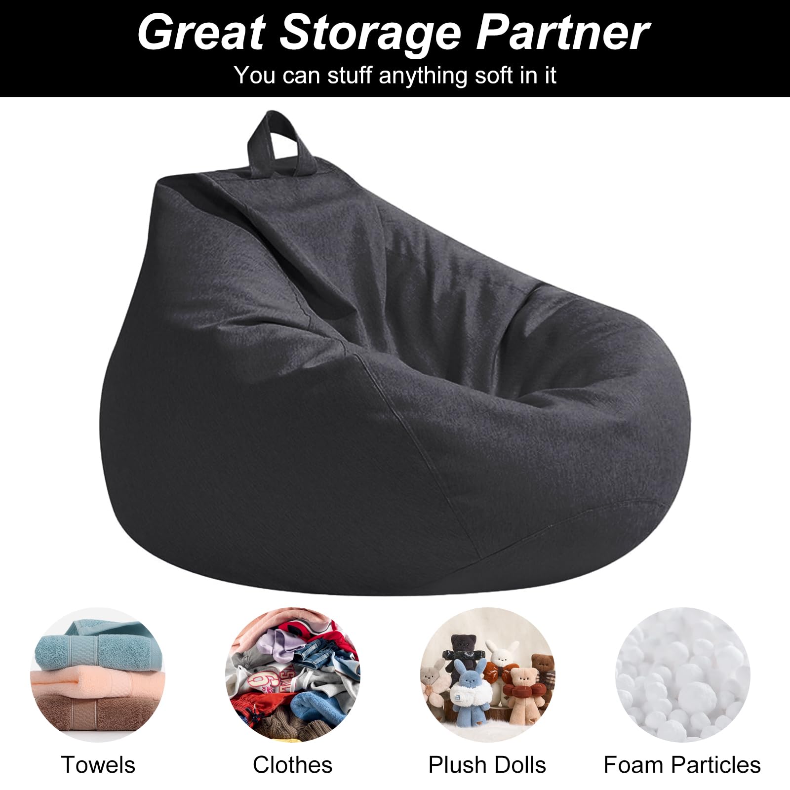 Housse Coton Lin Fiacvrs Housse De Pouf Poire 100x120 Cm Sans Garnissage - Coton Lin Avec Fermeture Éclair Housse Coton Lin Fiacvrs Housse De Pouf Poire 100x120 Cm Sans Garnissage - Coton Lin Avec Fermeture Éclair