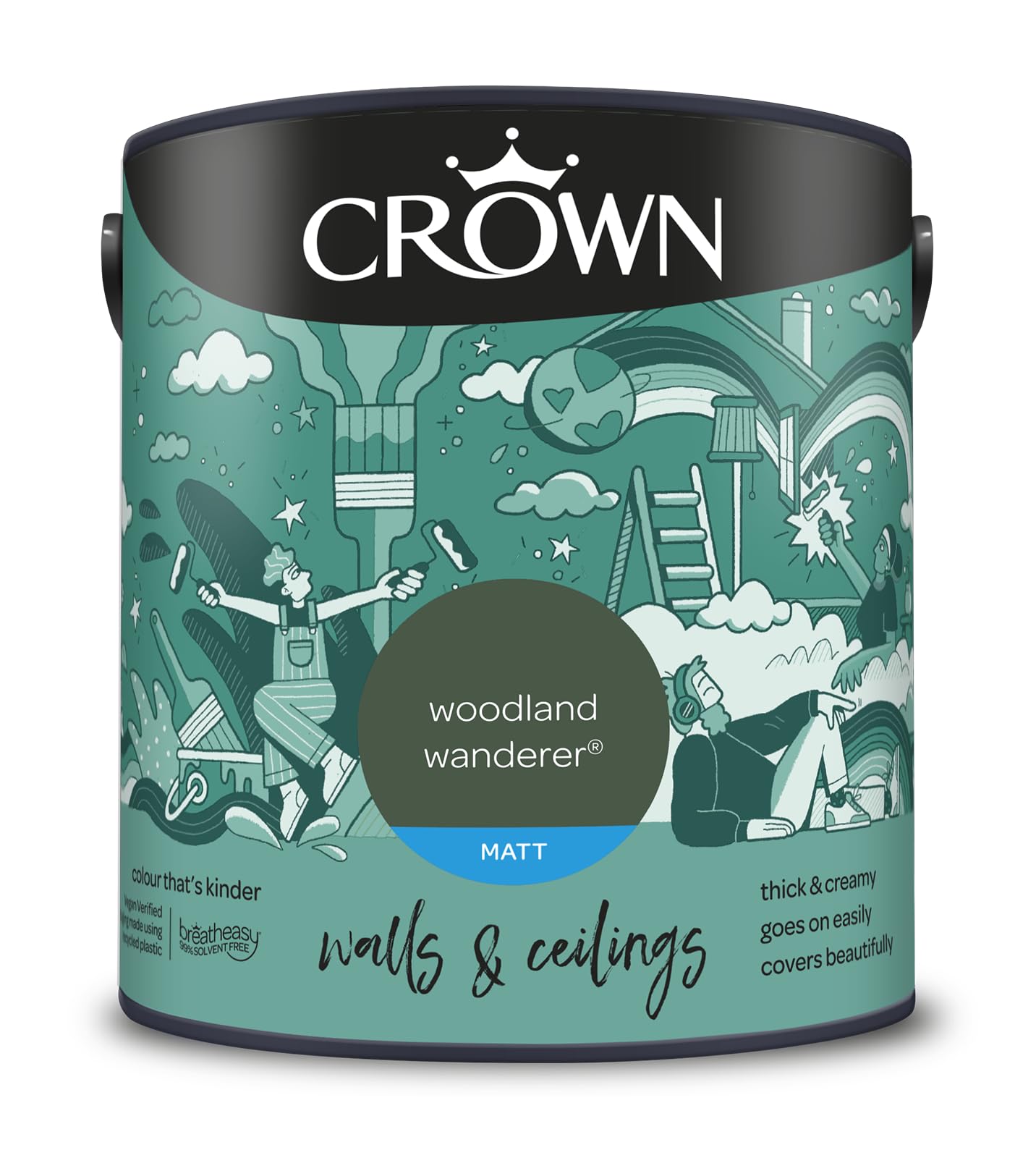 Crown Woodland Wanderer® 2.5L Walls & Ceilings Matt Emulsion