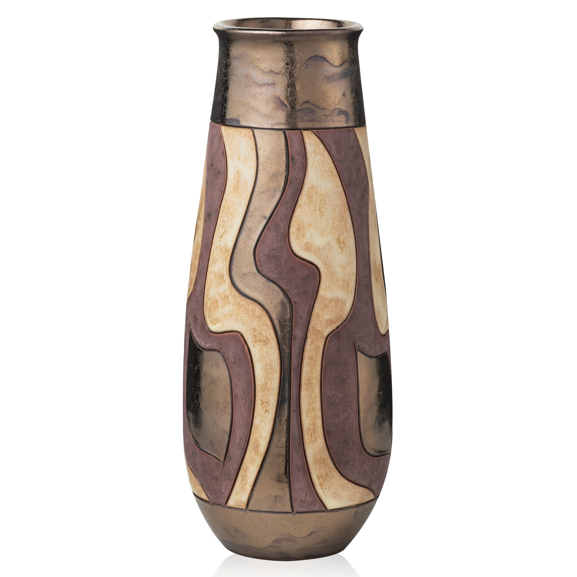 Vase en céramique fait main 25,5 cm poterie artisanale unique