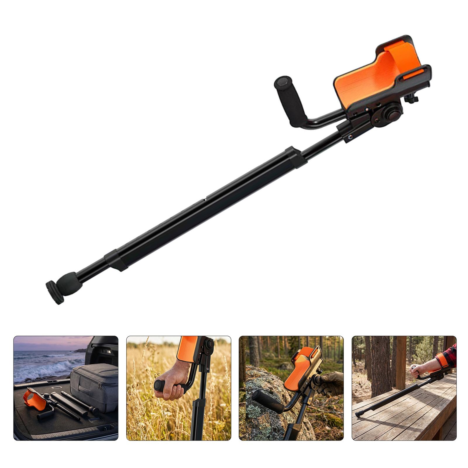 VILLCASE Muletas con Ajustable en 3 Ángulos para Antebrazo para Adultos Plegables y Ligeras con Soporte Ergonómico de Aleación de para Rehabilitación y Viajes