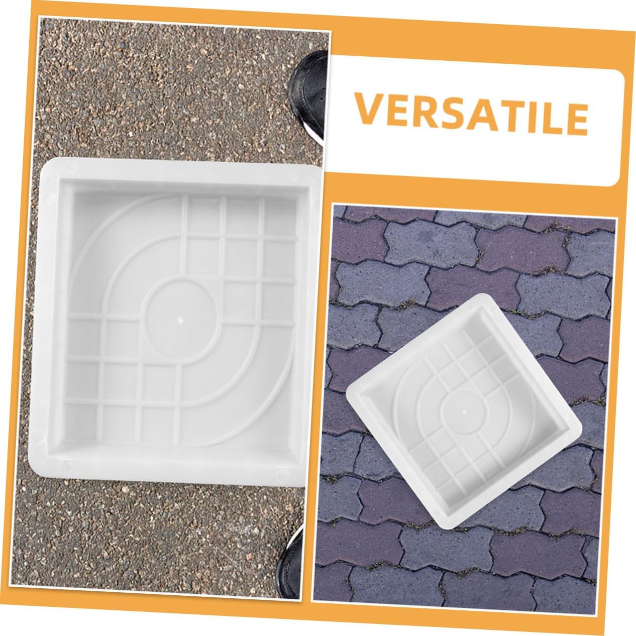MERRYHAPY 3pcs Concrete Molds for Paving Stones DIY Patio Path Maker Molds Plastic Forms for Garden Walkway and Stepping Stones Sturdy and Reusable