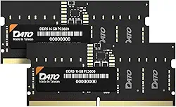 DATO Kit DDR5 SODIMM 32GB 16GBx2 Laptop RAM 5600MHz PC5-44800 CL46 1.1V 262-Pin Non-ECC unbuffered dimm, módulo de memória de notebook