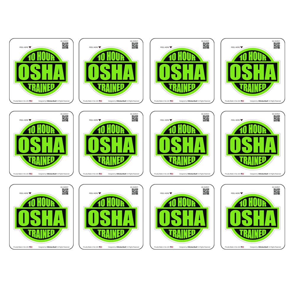 Adesivo Per Casco "OSHA 30-Hour Trained" - Riconoscimento Formazione Sicurezza Sul Lavoro - Foto 14