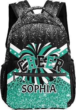 Custom Cheerleader Color Black Cheer Backpack