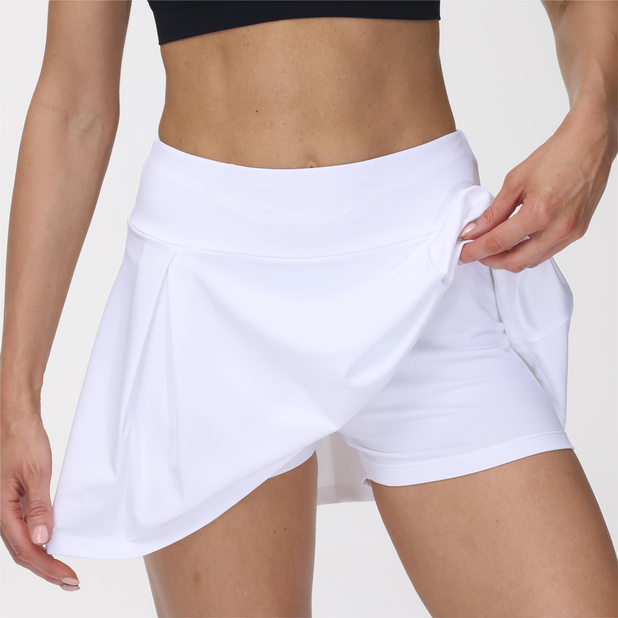 Donna 2 in 1sportivi Gonna da Corsa per Tennis Leggings Sportivi con Gonna